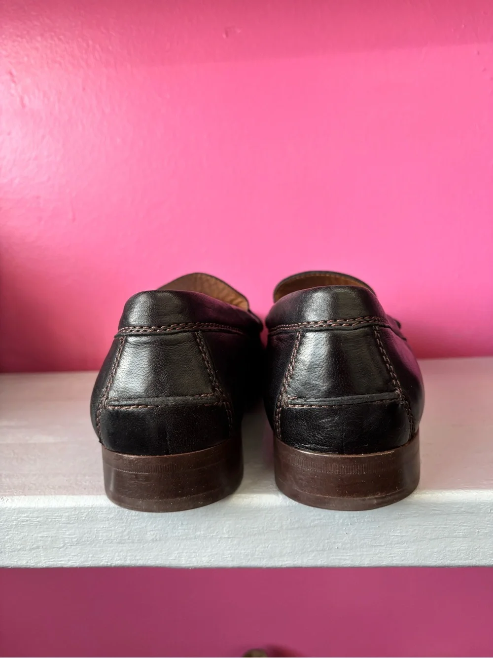 Trask Men's Black Leather Penny Loafers